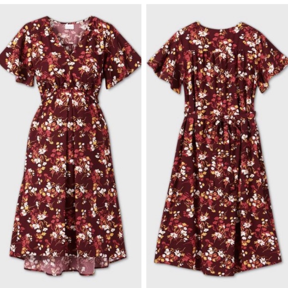 [🔆2 for $30🔆] NWT Isabel & Ingrid Floral V-Neck Maternity Dress - Picture 1 of 11